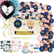Sparkles Hub Gender Reveal Decoration Kit with Balloon Arch & Props