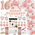 thumbnail image 1 of Sparkles Hub Sweet 16 Birthday Decorations with Balloon Arch Garland, 1 of 7