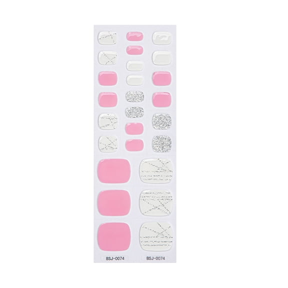 Sparkles Toenail Polish Strips Toenail Stickers Semi Cured Gel Toenail Strips