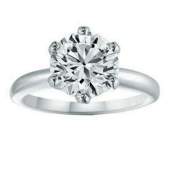 Sparkling 1.47 Carat Diamond Engagement Proposal Wedding Gift Ring For Ladies Set In 14K Pure White Gold