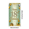 thumbnail image 1 of Sparkling 18th Birthday Backdrop Banner with Crown Balloons Stars and Presents Party Supplies Photography Props Birthday Decoration Birthday Party Decorations Background, 1 of 8