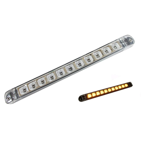 Sparkling Amber LED 17" Identification Light Bar / Emergency Turn Signal for Truck Trailer RV EHD
