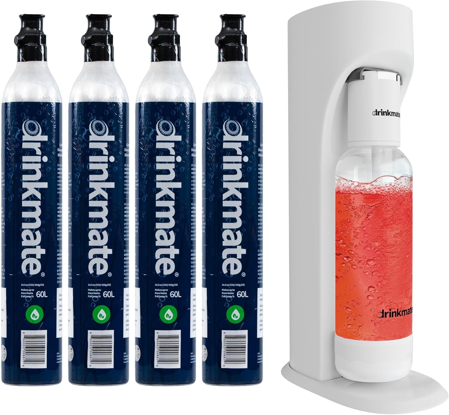 Sparkling Beverage Maker CO2 Bundle - Sparkling Water/Soda Streaming ...