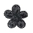 thumbnail image 1 of Sparkling Black Crystal Flower Brooch Pin, 1 of 4
