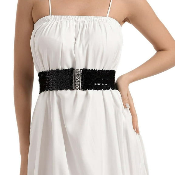 Sparkling Broadband Women's Metal Buckle Shining Belt