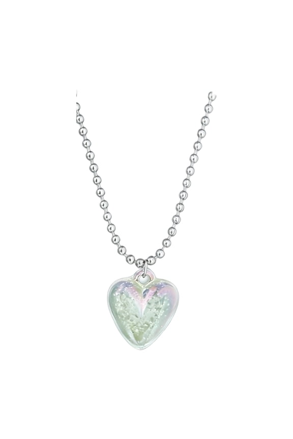 Sparkling Bubble Pendant Titaniumed Steel Chain Necklace Extender Fashion Jewelry Her