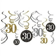 Sparkling Celebration 30 Hanging Swirls