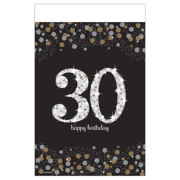 Sparkling Celebration 30 Rectangle Plastic Tablecover