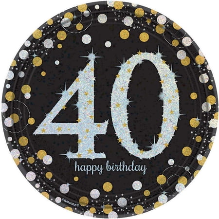 Sparkling Celebration 40 Paper Dinner Plates
