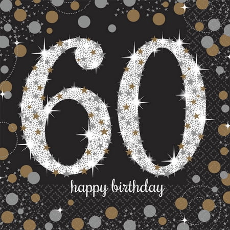 Sparkling Celebration 60th Birthday Lunch Napkins (16)