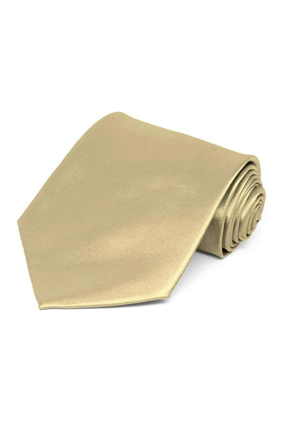 Sparkling Champagne Extra Long Solid Color Necktie