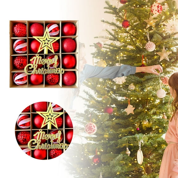 Sparkling Christmas Ball Ornament, Shatterproof Glitter Plastic Design, Lightweight and Easy to Hang, for Christmas Tree Branch Decoration and Holiday Home Decor