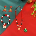 thumbnail image 1 of Sparkling Christmas Jewelry Set - Crystal Pendant, Reindeer Earrings, Festive Bracelet, Star Necklace & Holiday Ring - Plastic Holiday Ornaments for Women, 1 of 6