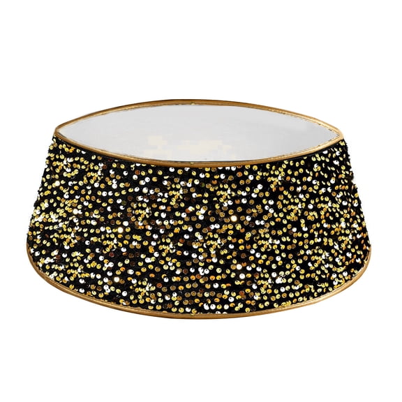 Sparkling Christmas Tree Skirt Festival Home Decorative Sequined Christmas Tree Collar Stand Covers Decoration