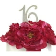 thumbnail image 1 of Sparkling Collection Number 16 Rhinestone Cake Topper, Gold, 1 of 2