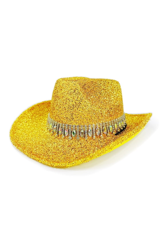 Sparkling Cowgirl Hats Heavy Crystal Rhinestones Hat for Bachelorette Party Cowgirl Hats Bride Hat for Actor Actress