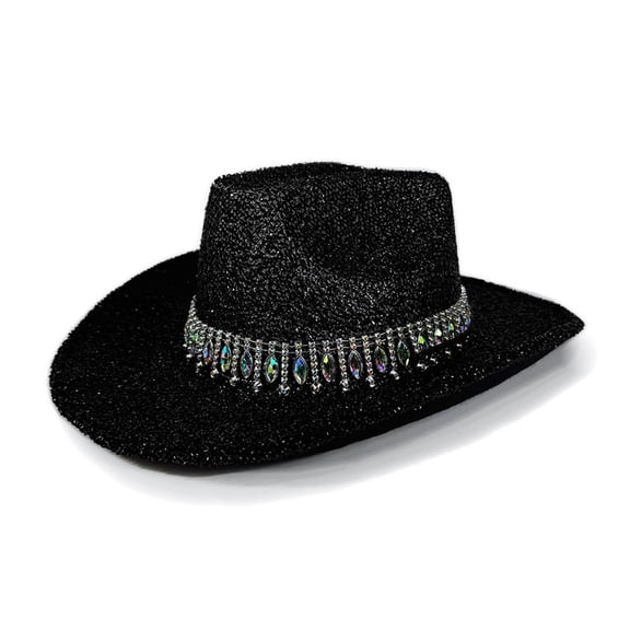 Sparkling Cowgirl Hats Heavy Crystal Rhinestones Hat for Bachelorette Party Cowgirl Hats Bride Hat for Actor Actress
