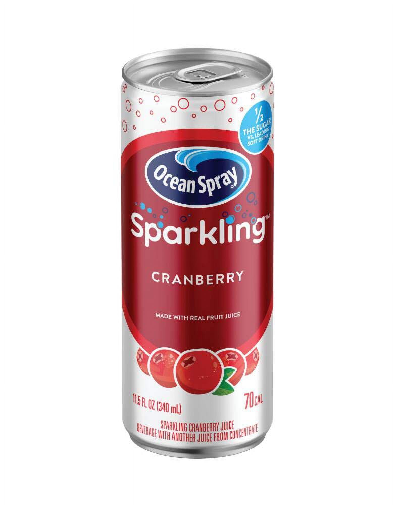 Sparkling Cranberry Juice Cocktail, 11.5 oz cans (Pack of 24)