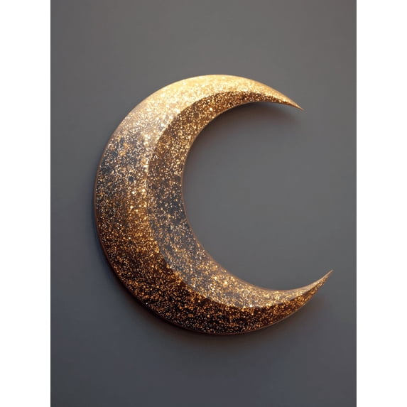 Sparkling Crescent Moon Canvas Print Wall Art for Living Room Bedroom Dining Room Office Hallway Home Decor
