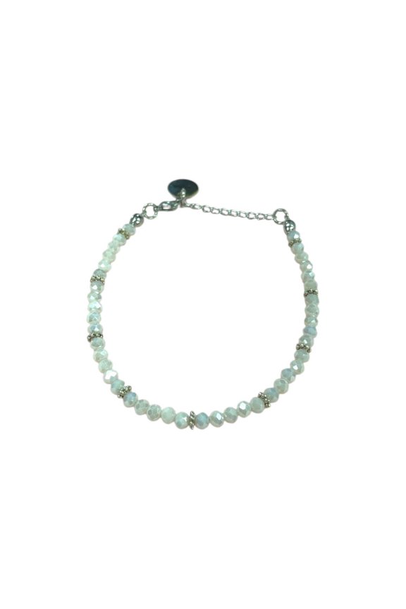 Sparkling Crystal Anklet with Extender Chain | A Touch of Summer Elegance