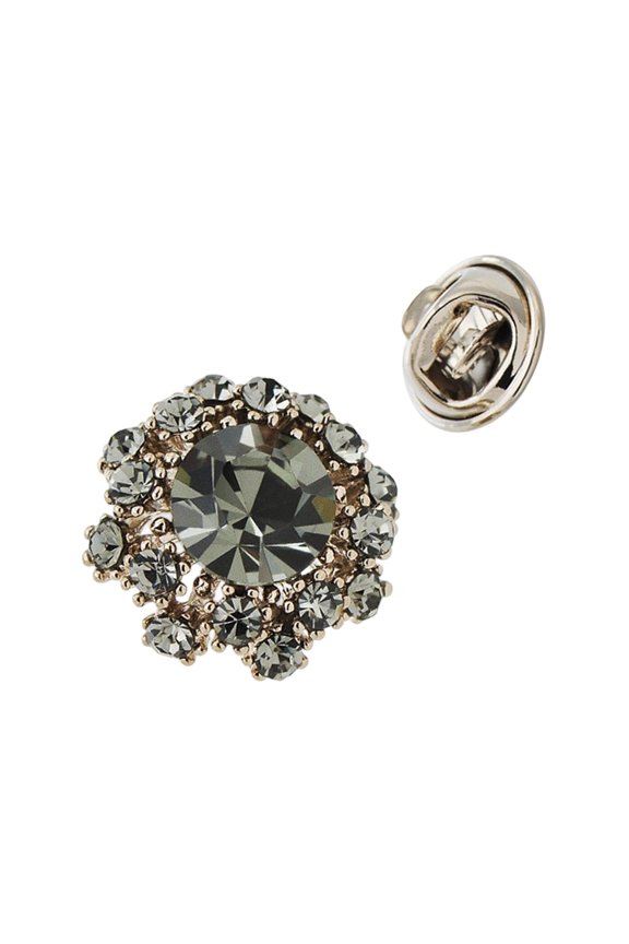 Sparkling Crystal Brooch With Dazzling Stones Secure Fastening Lapel Pin Accessory For Dresses Coats Formal Event