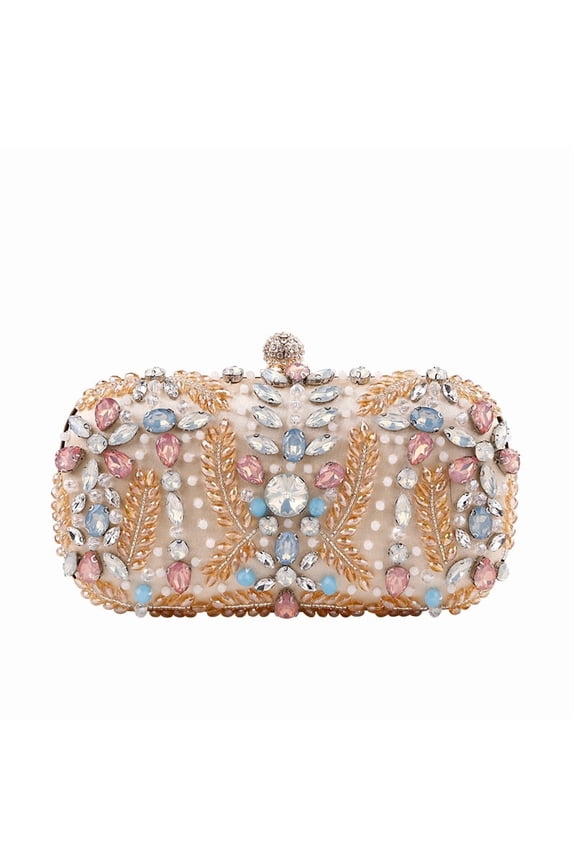 Sparkling Crystal Evening Bag for Women, Rhinestone Clutch Purse with Detachable Chain, Formal Shoulder Handbag for Wedding, Prom, Cocktail Party, Bridesmaid