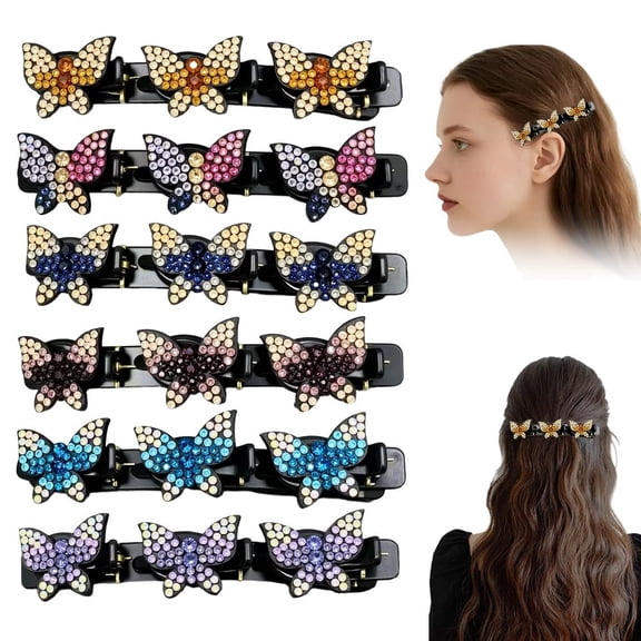 Sparkling Crystal Hair Clip Short Hair Clip Ladies And Girls Crystal Hair Clip