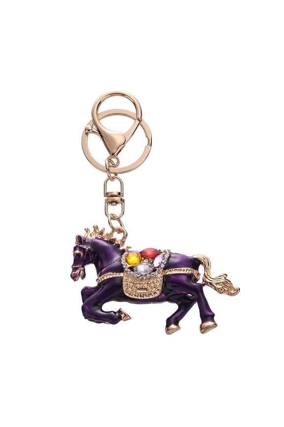 Sparkling Crystal Horse Keychain, Decorative Crystal Keyring, Fancy Keychain for Bags, Crystal Purse Accessory, Bling Keychain Horse, Elegant Keychain Charm, Crystal Bag Charm