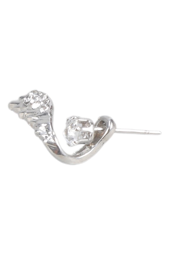 Sparkling Crystal Rhinestones Wing Ear Bone Nails Cartilage Studs Earring Elegant Jewelry Accessory For Women Party Wear