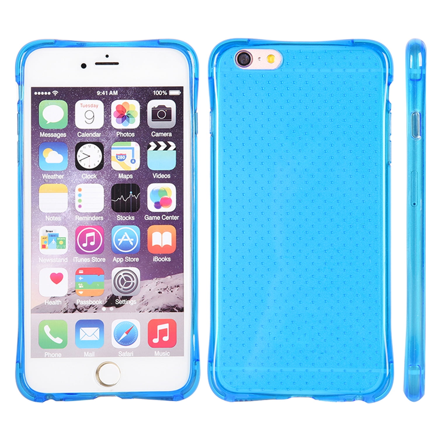 Sparkling Crystal Skin Case for Apple iPhone 6 / 6S With Drop Resistant , Shock Proof TPU Cover Casing (Blue)