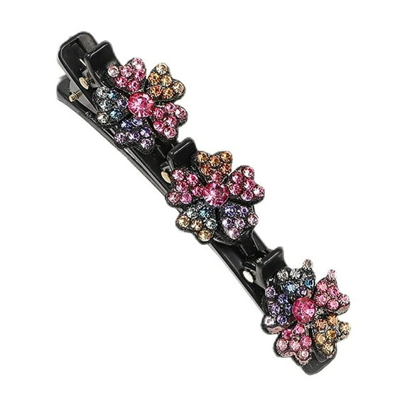 Sparkling Crystal Stone Braided Hair Clips,Rhinestone Hair Clips,Hair Clips for Women,Decorative Hair Clips,Claw Clips for Thick Hair