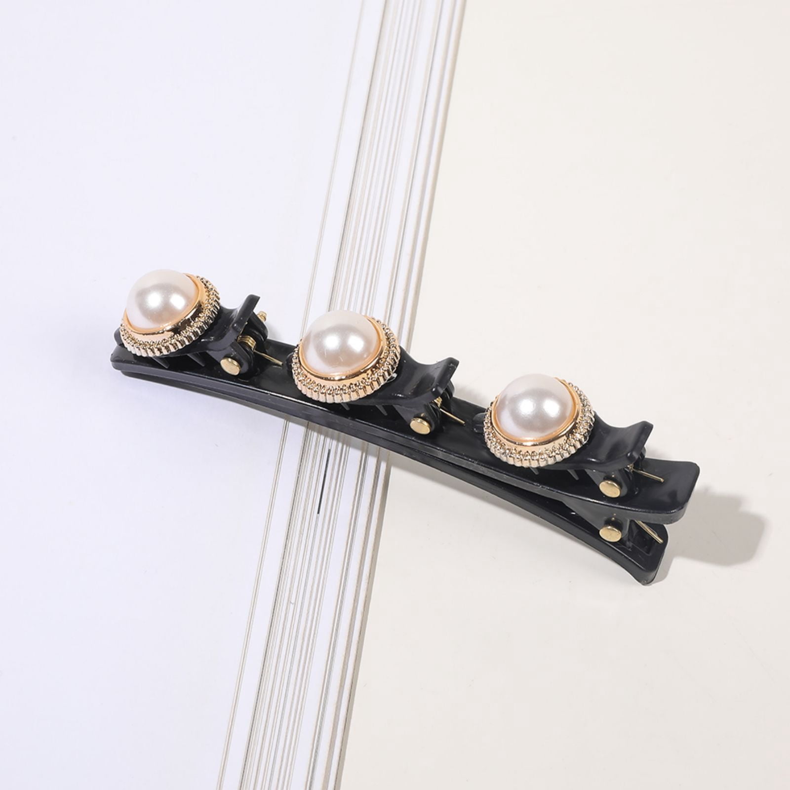 Tory Burch Black and Gold Crystal Hair Clip Black Crystal Hair Accessories - Etsy main image 4
