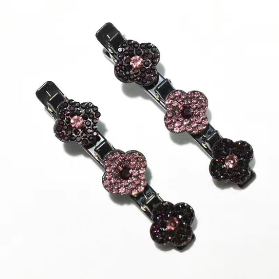 Sparkling Crystal Stone Braided Hair Clips for Women and Girls, 2025 New Rhinestone Hair Clips Hair Braid Clips, Easily Braided Hair Bands, Shiny Rhinestone Hair Clip