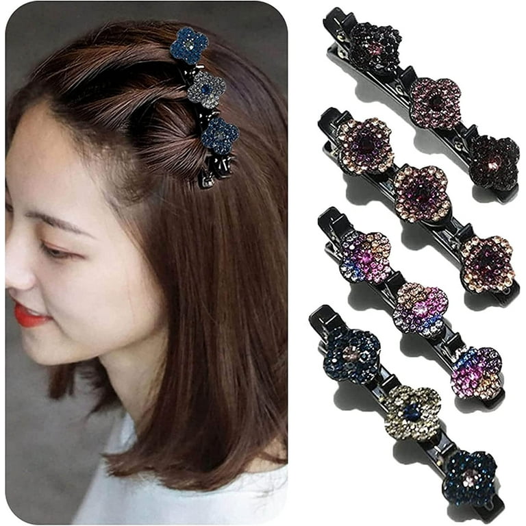 JESOT Sparkling Rhinestone Hair Barrettes, Double Layer  display picture 1