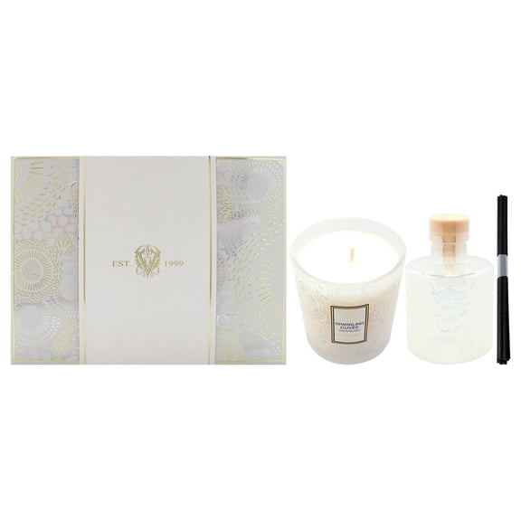 Sparkling Cuvee The Celebration Set by Voluspa for Unisex - 2 Pc 9oz Candle, 3.4oz Reed Diffuer