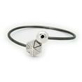 thumbnail image 1 of Sparkling Cz Hexagon Cuff Bangle in Gunmetal Sterling Silver, 1 of 1