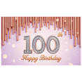 thumbnail image 1 of Sparkling Design 100th Birthday Banner Elegant Decor Crystal Elements Milestone Celebration Starry Background for Birthday Party Anniversary Celebration Special Occasion, 1 of 8