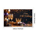 thumbnail image 1 of Sparkling Design Happy 50th Birthday Luxurious Theme Party Banner for Milestone Event Adult Celebration Indoor Decoration, 1 of 7