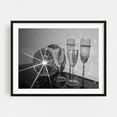thumbnail image 1 of Sparkling Disco Ball Champagne Glasses Retro Black and White Party Photography Wall Decor - Amsterdam North Holland The Netherlands Photography Disco Ball Black Framed Wall Art Print 8 x 10 inches, 1 of 1