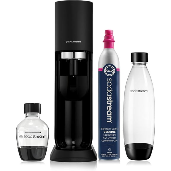Sparkling Drink maker & Soda Maker Kit, Carbonates Any Drink, With Dishwasher Safe Carbonating Bottles and CO2 Cylinder/Carbonator, Makes Up To 60L* Drinks