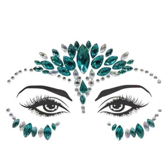 Sparkling Face Gem Stickers, Rhinestone Decals for Festival Makeup & Party Glam – Reusable Face Jewels for Creative Body Art