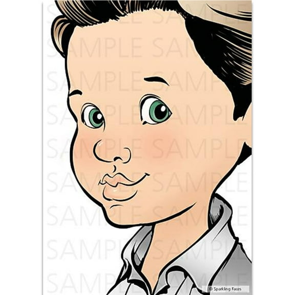 Sparkling Faces Face Painting Practice Board - Ben (Right Handed), Face Painting Practice and Display Tool, Reusable Colored Makeup Template, A4 Size - 8.27" x 11.69"