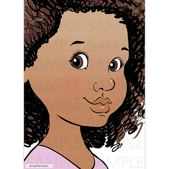 Sparkling Faces Practice Board - Isabelle (Left Handed), Face Painting Practice and Display Tool, Reusable Colored Makeup Template, A4 Size - 8.27" x 11.69"