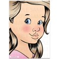 thumbnail image 1 of Sparkling Faces Practice Board - Mia (Left Handed), Face Painting Practice and Display Tool, Reusable Colored Makeup Template,  A4 Size - 8.27" x 11.69", 1 of 1