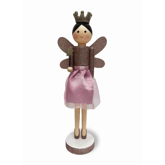 Wizardi Wooden Nutcracker Sparkling Fairy Princess F07M6-2 Pink