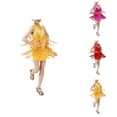 thumbnail image 1 of Sparkling Fringe Latin Dance Dress, Sequined Flowy Performance Outfit for Girls, 1920s Flapper Rumba Salsa Tango Ballroom Party Wear, 1 of 4