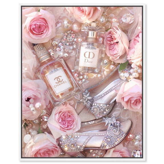 Sparkling Glam Arrangement Canvas Fashion Art by Art Remedy, White Frame, 30" x 36"