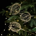 thumbnail image 1 of Sparkling Glitter Artificial Flower Branch, Plastic in Silver and White, Size 32x10cm, for Christmas Tree and Wreath Decoration, Enhances Holiday Ambiance, 1 of 7