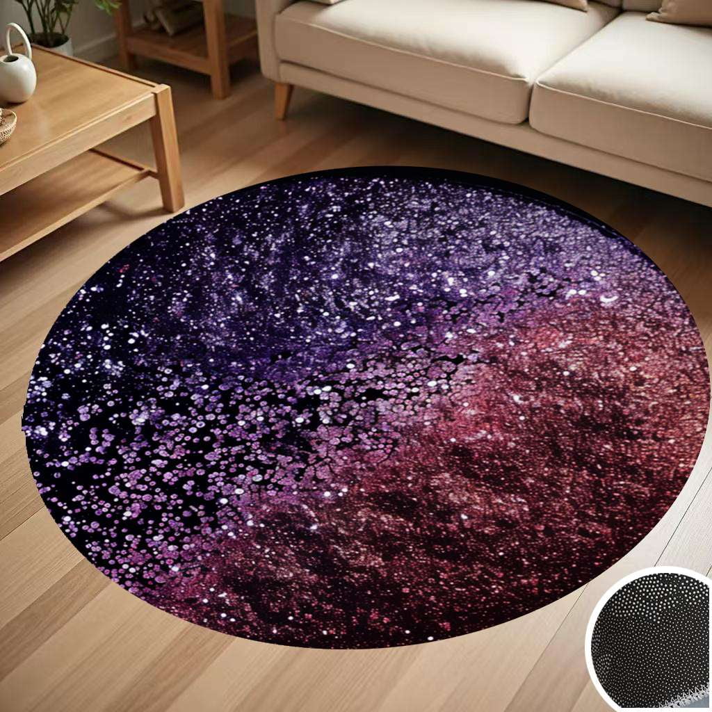 Sparkling Glitter Round Carpet Living Room Bedroom Home Decoration ...