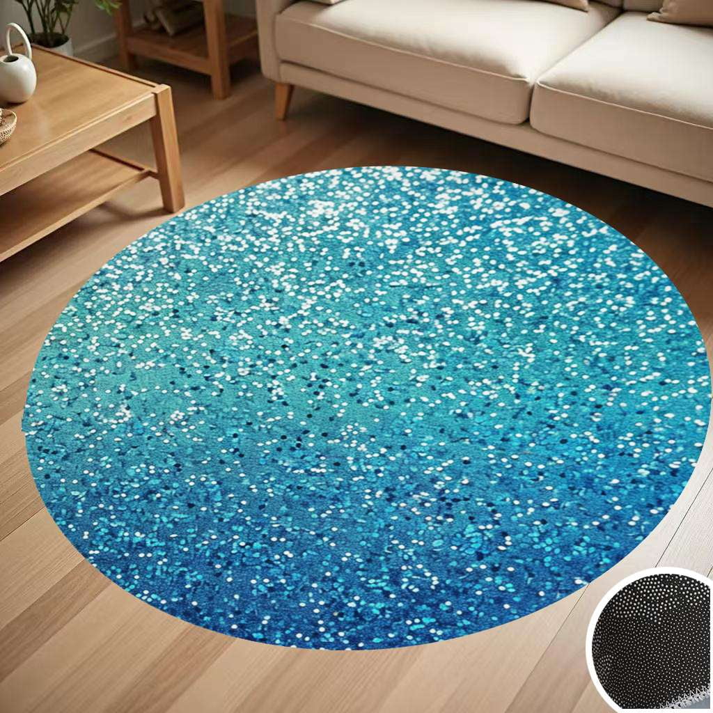Sparkling Glitter Round Carpet Living Room Bedroom Home Decoration sparkling-glitter-round-carpet-living-room-bedroom-home-decoration